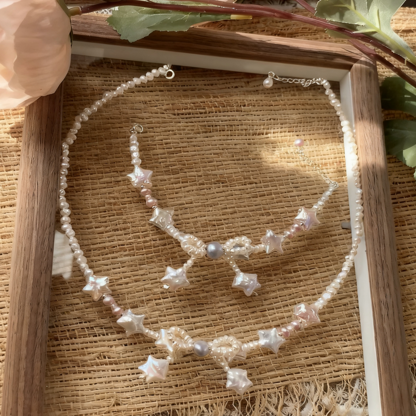 Handmade Baroque Pearl Star Necklace