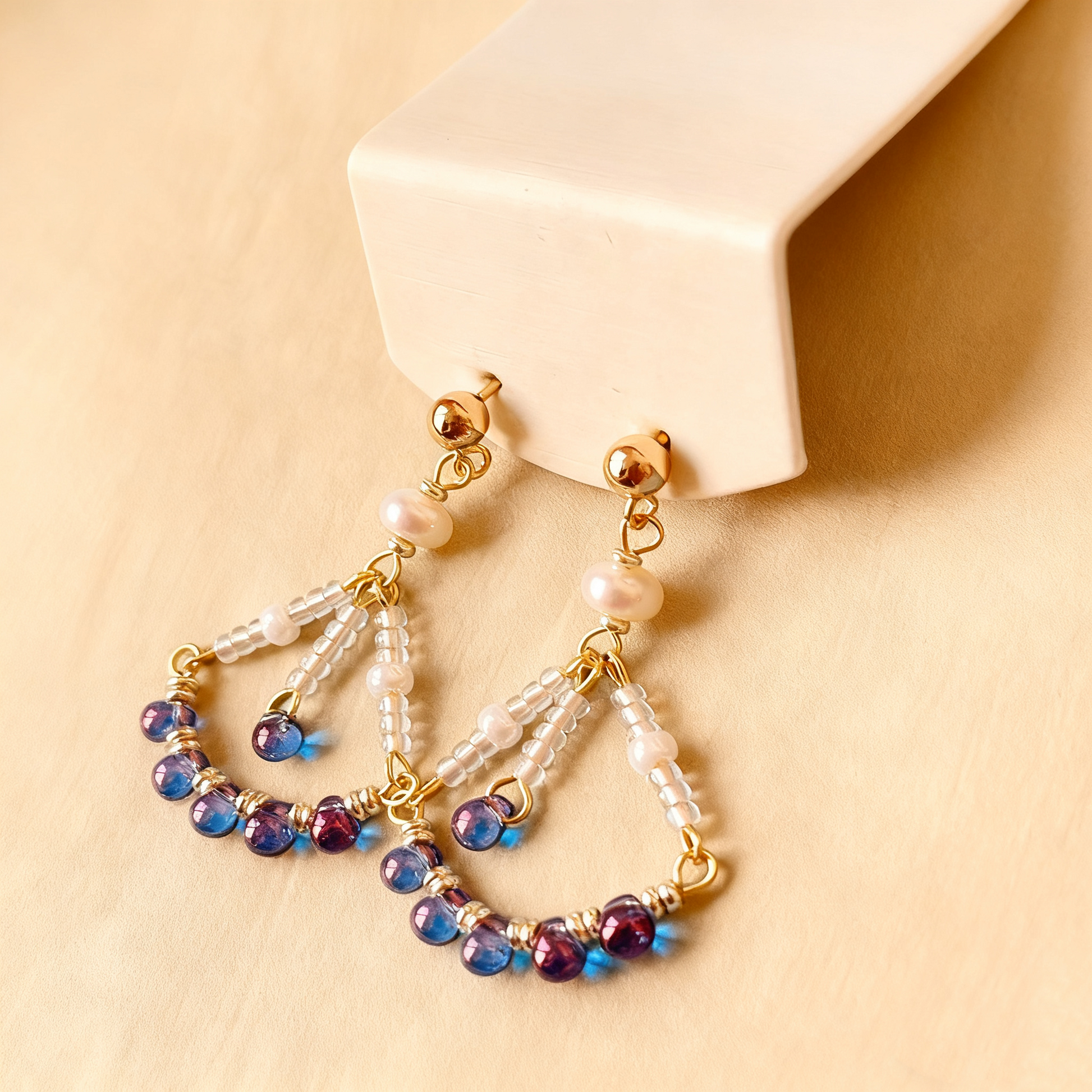 Lightweight beaded earrings designed for everyday wear