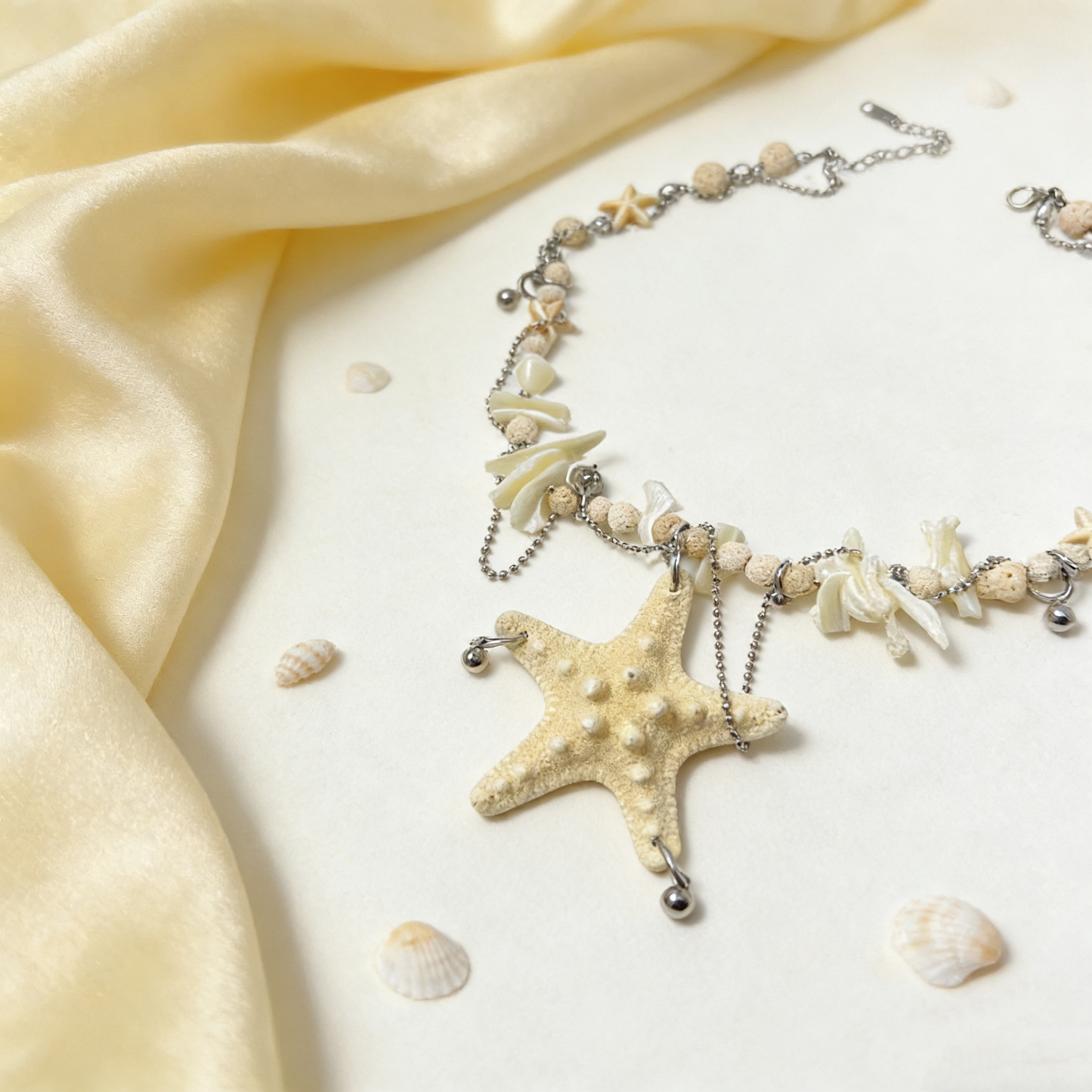 Handmade Natural Starfish Shell Necklace