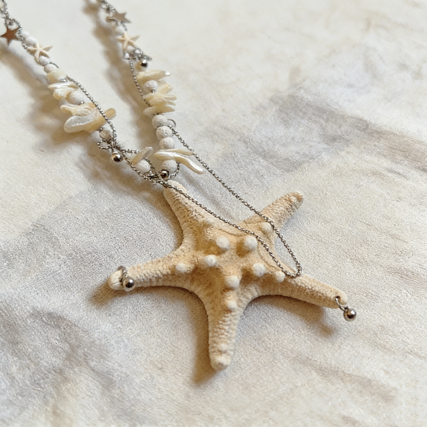 Handmade Natural Starfish Shell Necklace