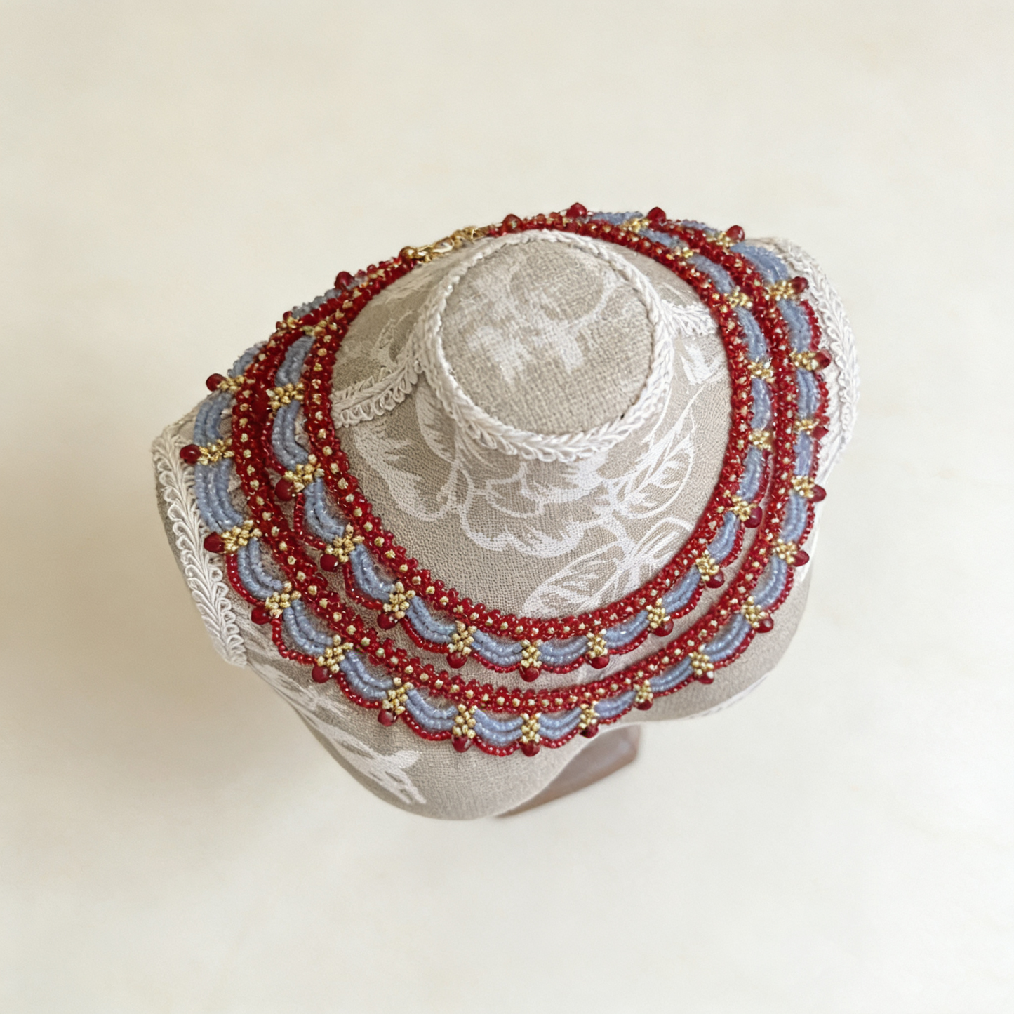Layered Beaded Choker Necklace