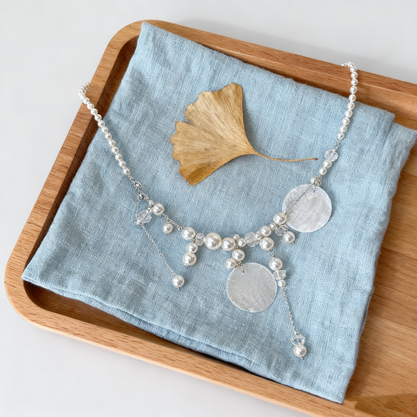 Mabe Pearl & Mother of Pearl Drop Necklace
