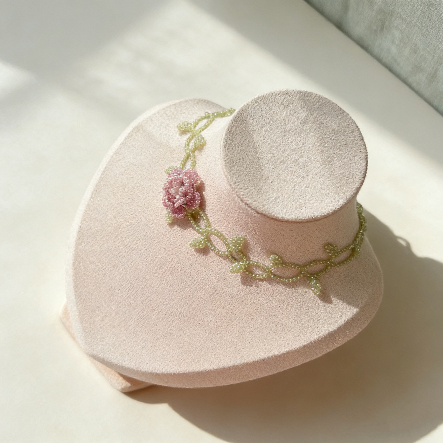 Hand Beaded Floral Vine Necklace