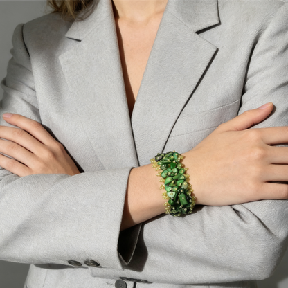 Abalone Shell Chip Statement Bracelet