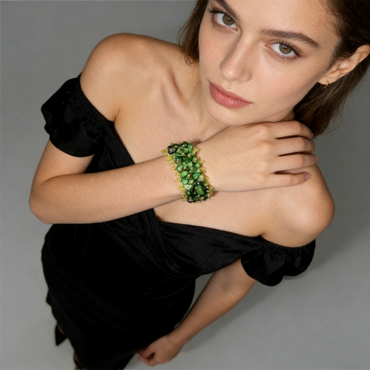 Abalone Shell Chip Statement Bracelet
