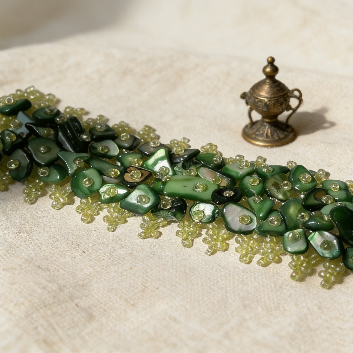 Abalone Shell Chip Statement Bracelet