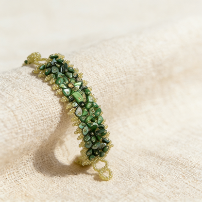 Abalone Shell Chip Statement Bracelet