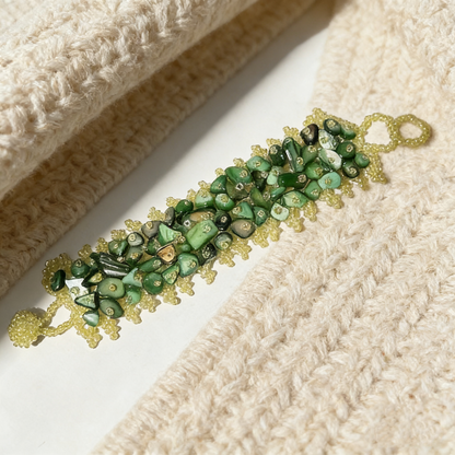 Abalone Shell Chip Statement Bracelet