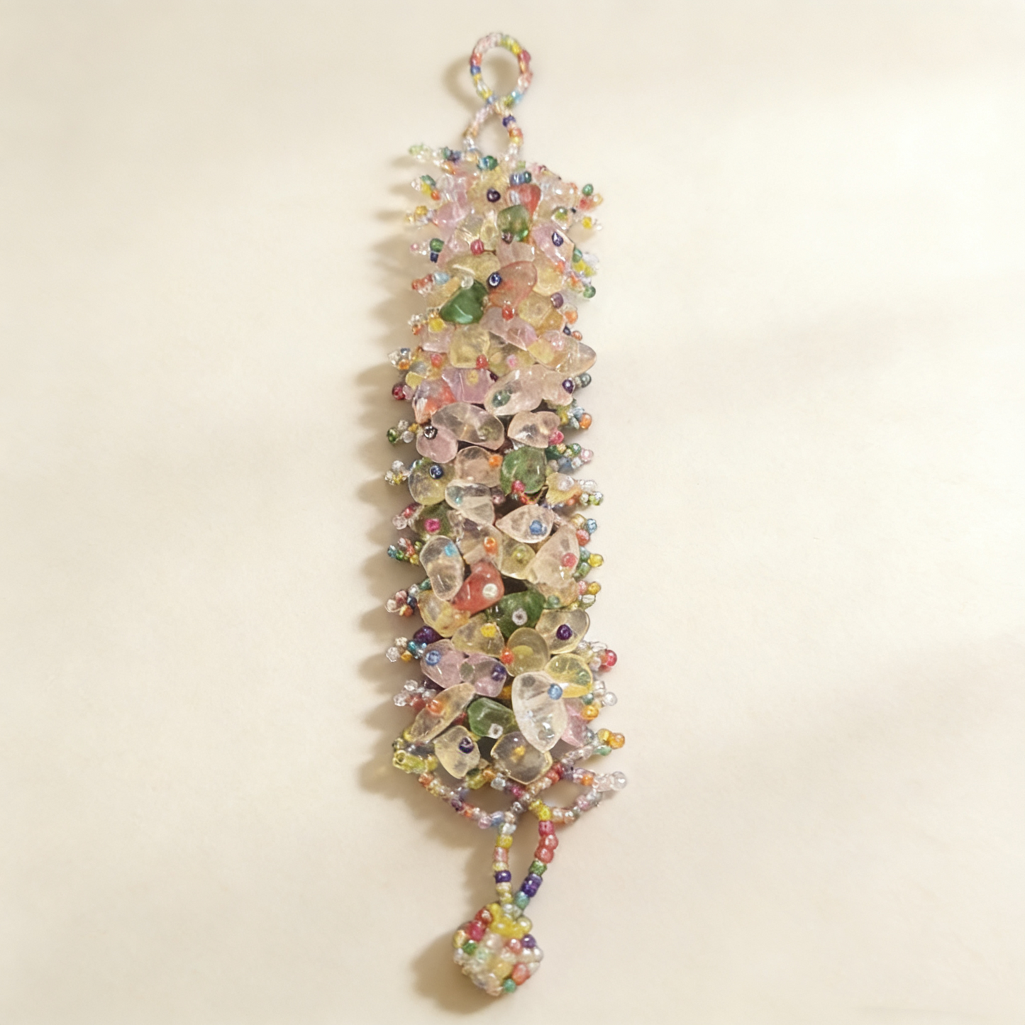 Natural Crystal Chip Statement Bracelet