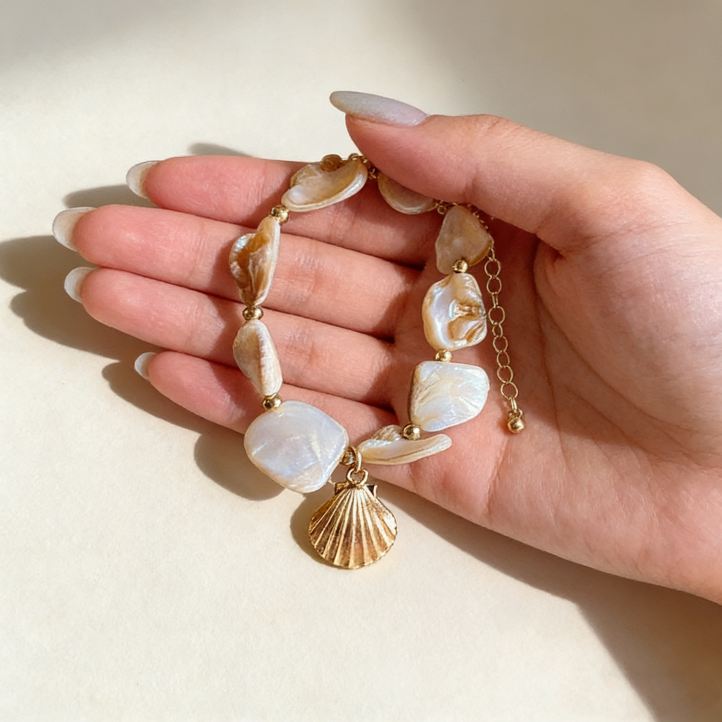 Handmade Abalone Shell Charm Bracelet