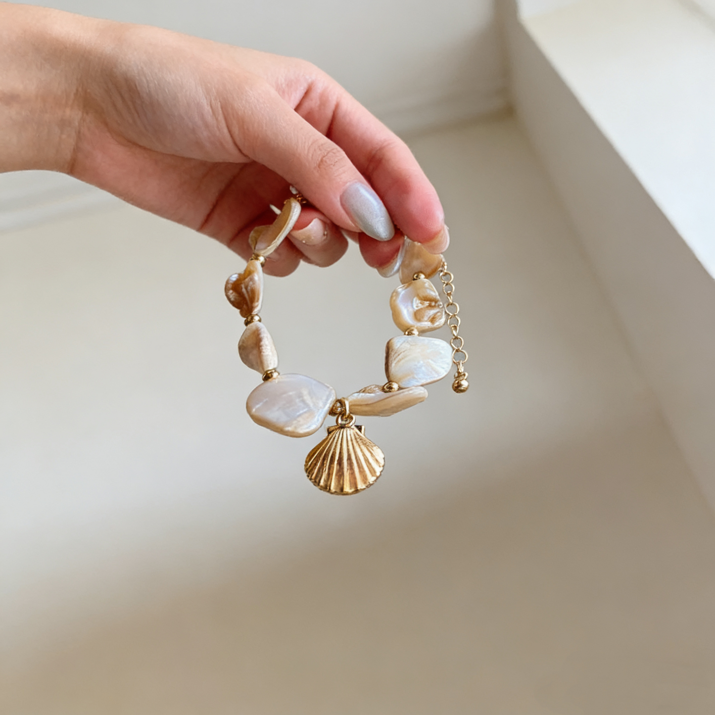 Handmade Abalone Shell Charm Bracelet