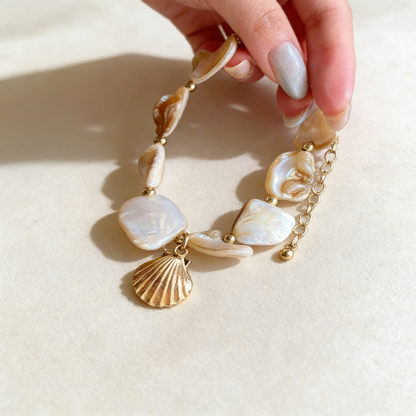 Handmade Abalone Shell Charm Bracelet