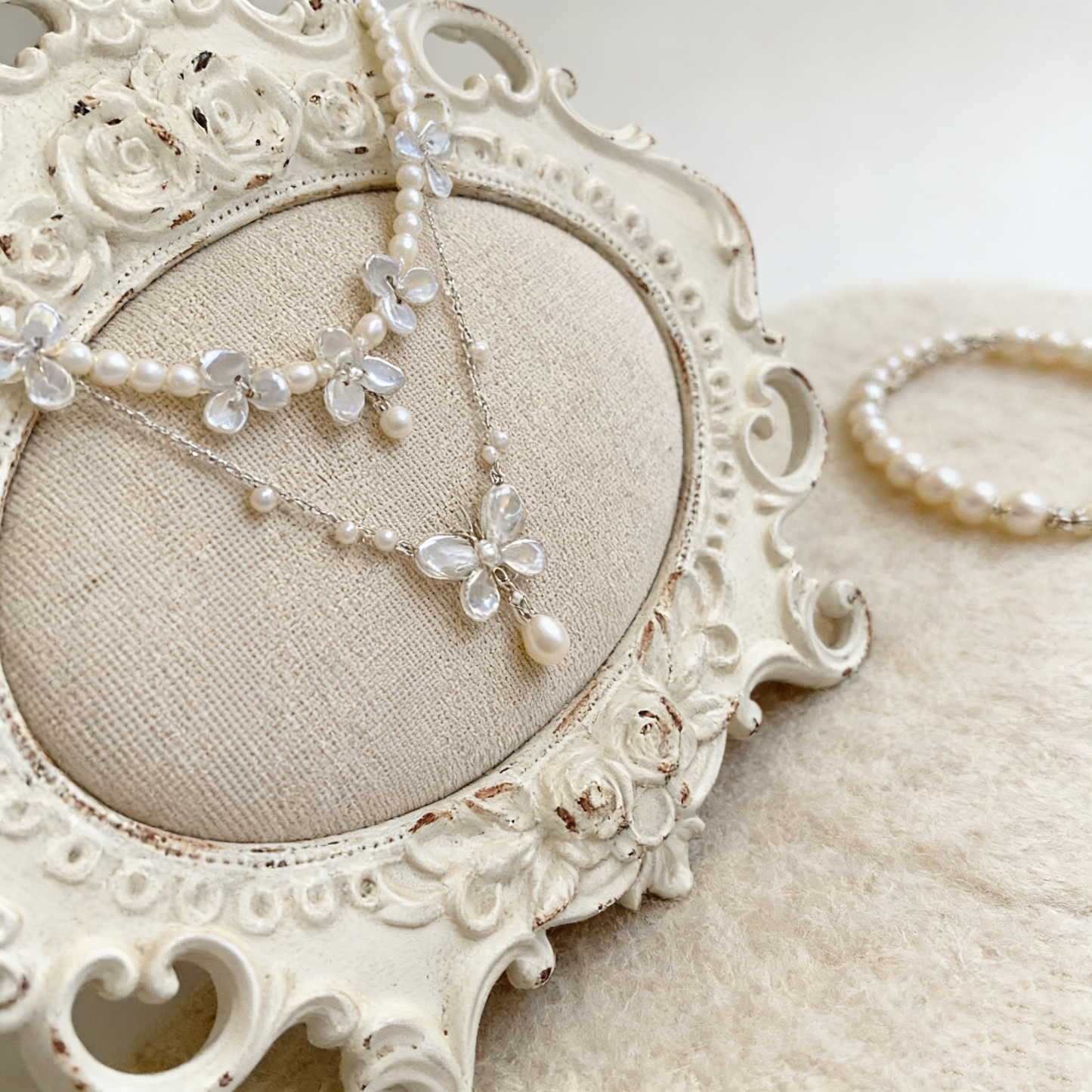 Handmade Baroque Pearl Butterfly Drop Necklace