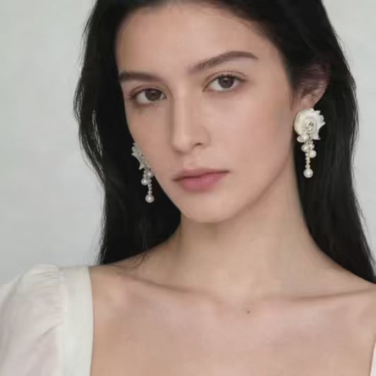 Shell Mabe Pearl Tassel Earrings