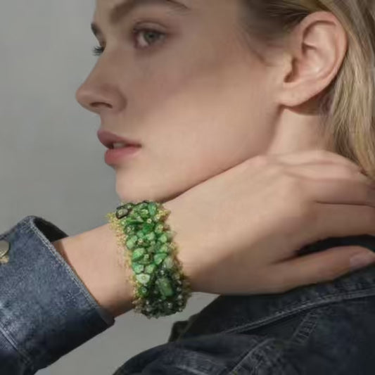 Abalone Shell Chip Statement Bracelet